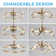 Olamide 24" DIY Shape Adjustable Ceiling Fan with Lights Remote and APP Control