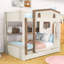 Lit superposé avec lit gigogne et tablettes de rangement-112184354-112184357