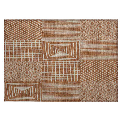  Machine Washable Indoor/Outdoor Chantille ACN990 Green Area Rug