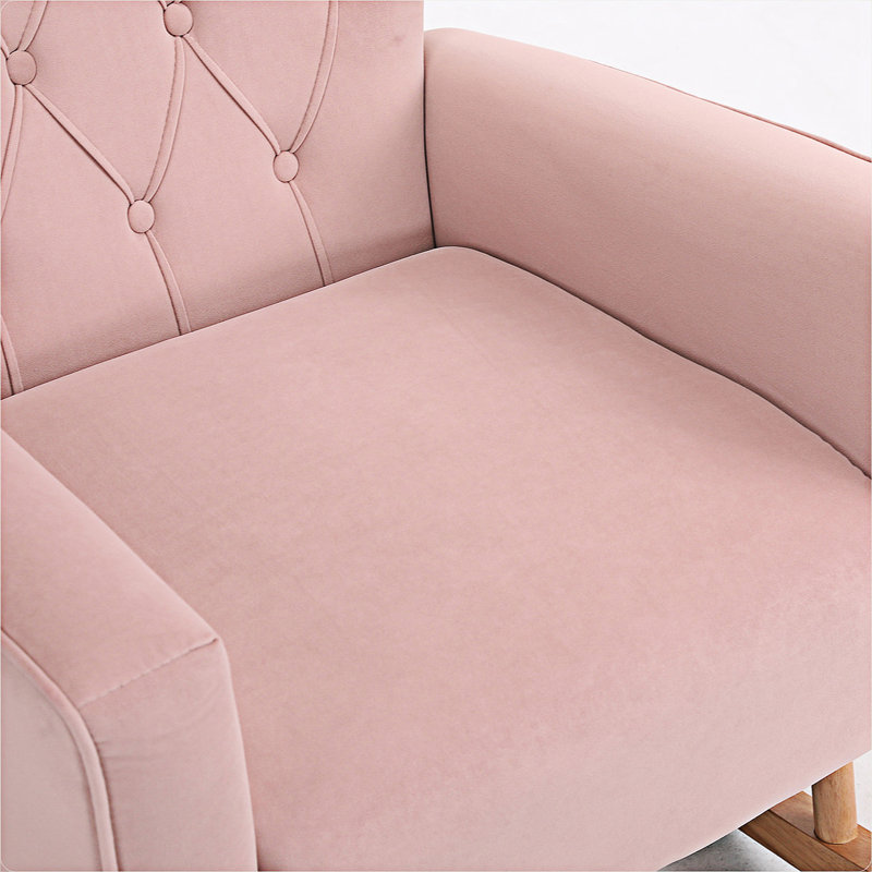 Chaise berçante Madlynn, Rose