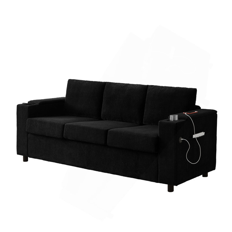 Grand canapé-lit de 81 po avec canapé Matterss, grand canapé-lit escamotable, canapé-lit 2 en 1 pour salon, appartement et petit espace.