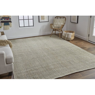 Olive green color modern design rug 3' X 4'7