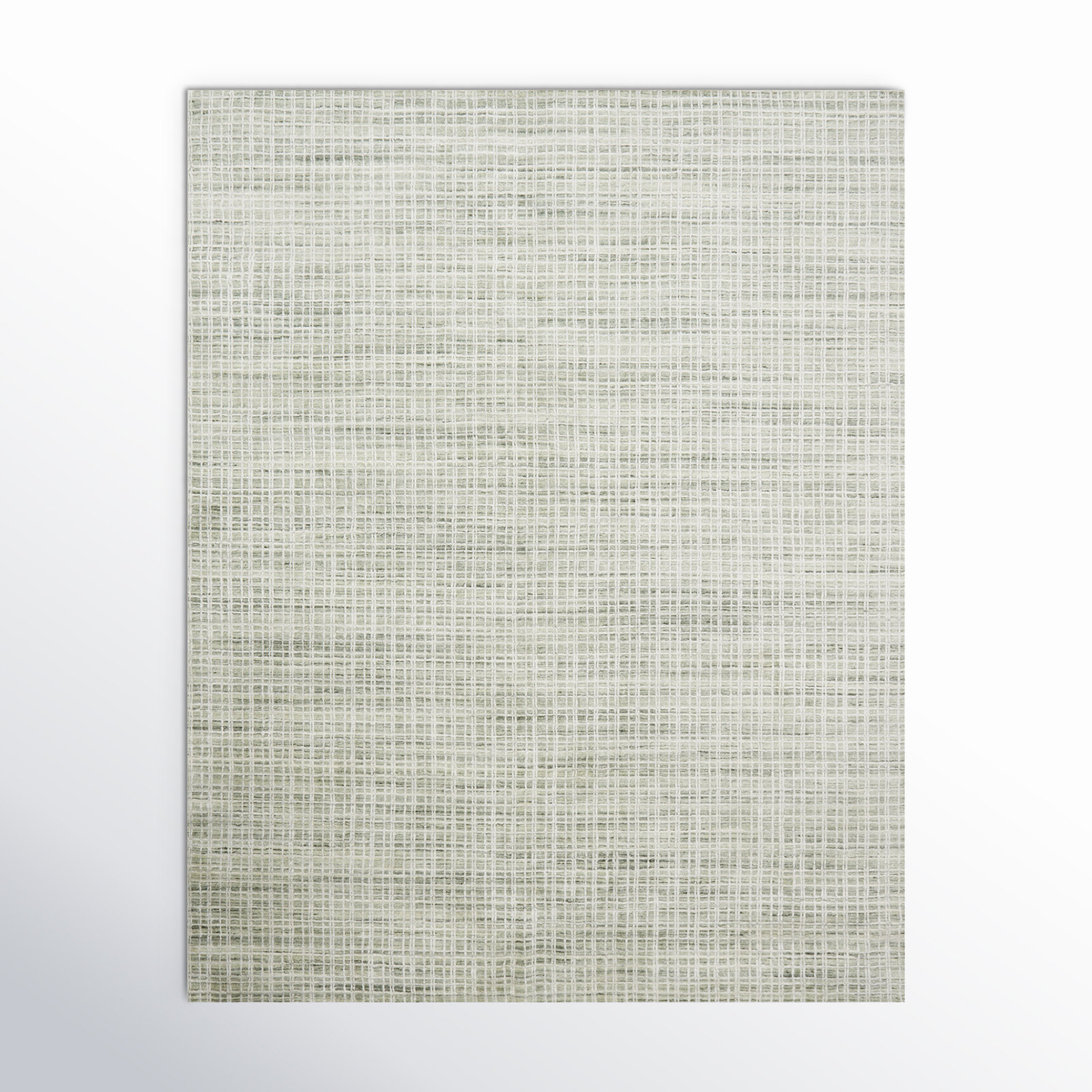 Hannon Green Hand-Woven Geometric Rug, Rectangle 8'6" x 11'6"