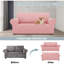 Housse de canapé-housse pour canapé-lit extensible 1 pièce pour housses de canapé de protection pour canapé avec fond élastique pour enfants et chien (moyen, rose)