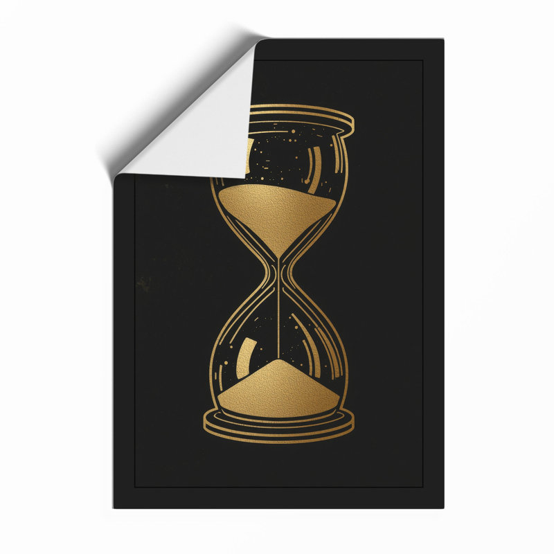 Golden Hourglass Minimalist - Print, Unframed, A3 - 42.0 x 29.7 cm