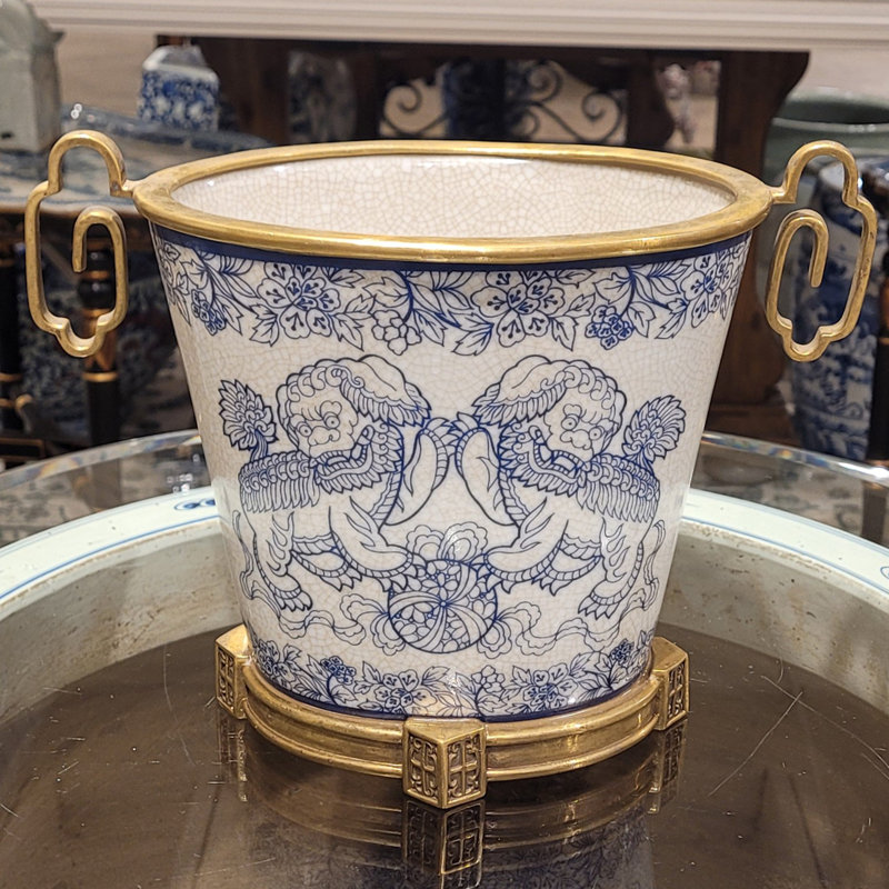 Lucky Foo Dogs Handmade Cachepot