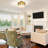 10.125"H Jenaia Mixed-Material Drum Shade Ceiling Light