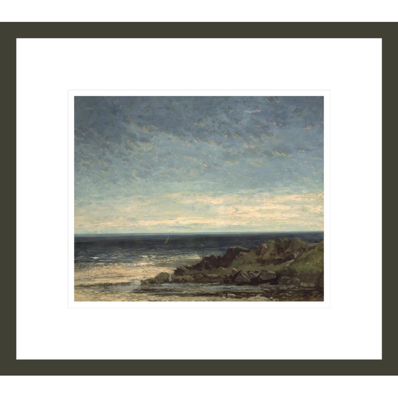 «The Sea» par Gustave Courbet, impression giclée sur cadre, H 13,75 po x l 15,47 po