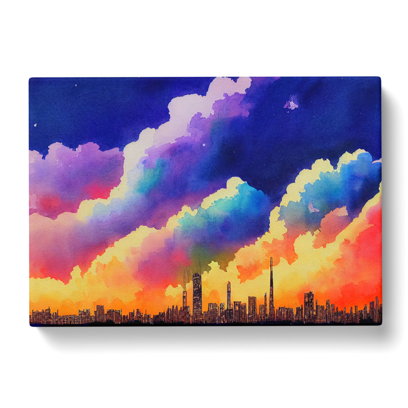 Mysterious Skyline Architecture - Wrapped Canvas, 40cm H x 60cm W x 3cm D