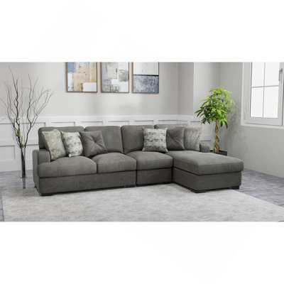 Canapé modulaire gris 3 pièces
