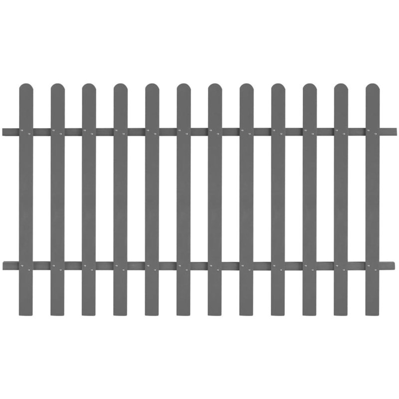 Ayia 200 cm W Fence Panels Fencing, Grey, 120cm H x 200cm W