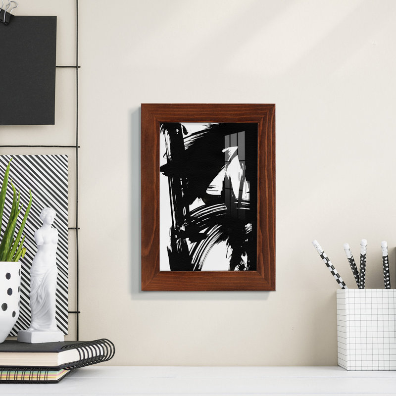 Gelo Black Bamboo II, reproduction encadrée sur papier, H 6 po x l 4 po x P 1 po, Châtaigne