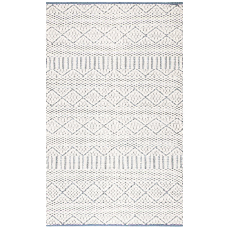 Semple Natura Hand Woven Wool Geometric Rug, Rectangle 3' x 5'