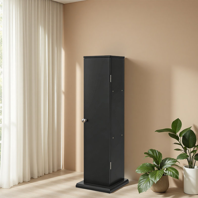 Narrow Storage Cabinet,Corner Cabinet,Small Toilet Paper Cabinet, Black