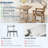 Outdoor Slatted Bar Table and Chairs Set for 5, 5-Piece Bar Height Table and Chairs with Umbrella Hole and Footrest, HDPE All-Weather Patio Bar Set for Balcony, Backyard, Poolside-2071112384