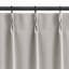 Rideau en lin 2 pièces 300 g / m² avec 7 plis par pièce, gris