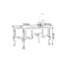 Bureau noir rétro de style français sculpté-403561075