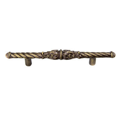 Acanthus 3 inches c.c. pull Romanesque style in Gilded Mercury