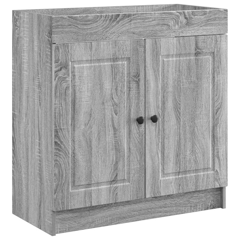 78.5 mm Single Double Bathroom Vanity Base, Grey Sonoma