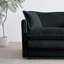 Fauteuil Comfy personnalisé à assise simple en chenille noire avec structure stable