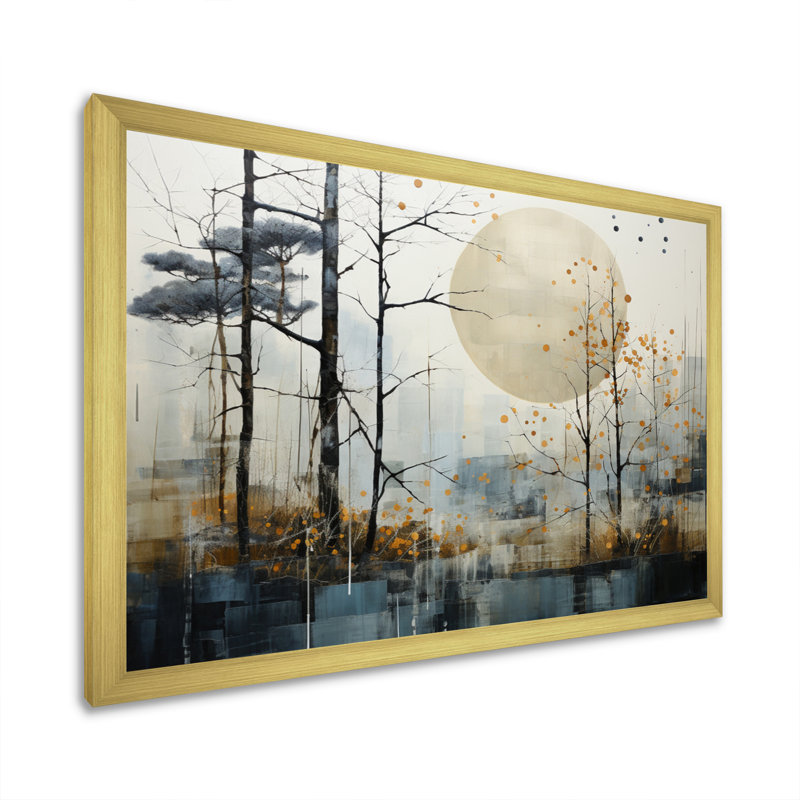 Japon, art minimaliste zen serein, art mural japonais, Cadre doré simple, H 16 po x l 32 po x P 1 po