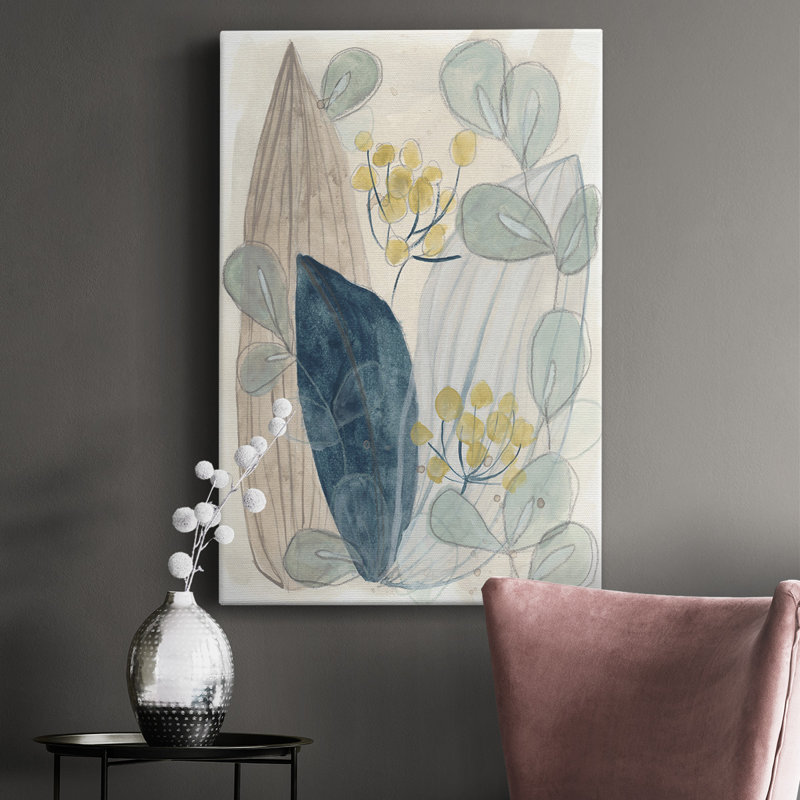 Terra Garden I - Reproduction de dessin sur toile tendue, H 48 po x l 32 po x P 1 po