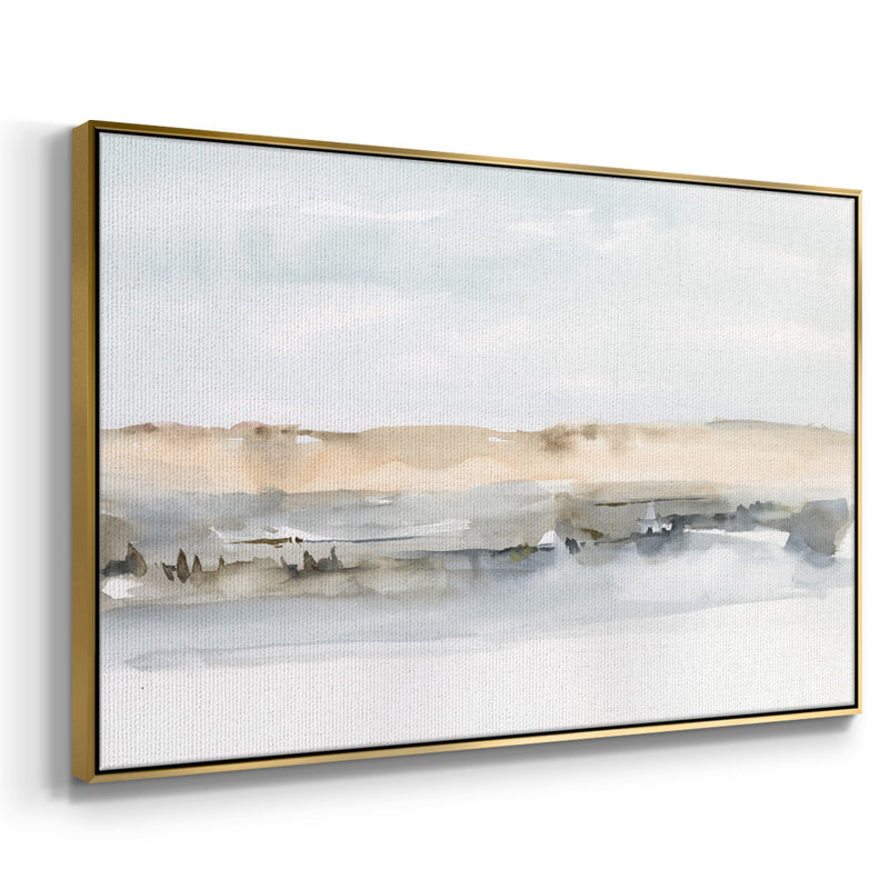 «Marsh Dunes», toile tendue avec châssis en I, Or, H 25 po x l 37 po x P 2 po