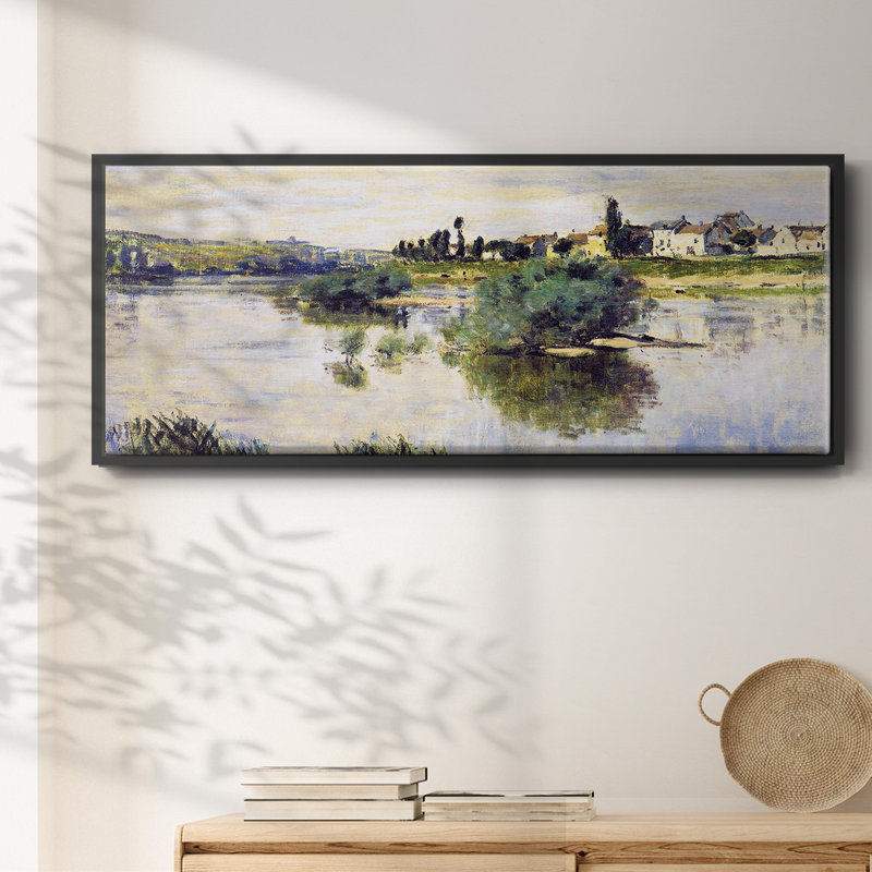 La seine à Lavacourt, 1878 - Toile encadrée, H 24 po x l 60 po
