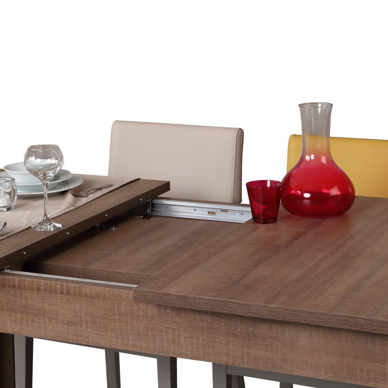 Table de salle à manger extensible Abderdeen, Brun