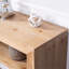 Console rustique en bois massif avec tablette de rangement