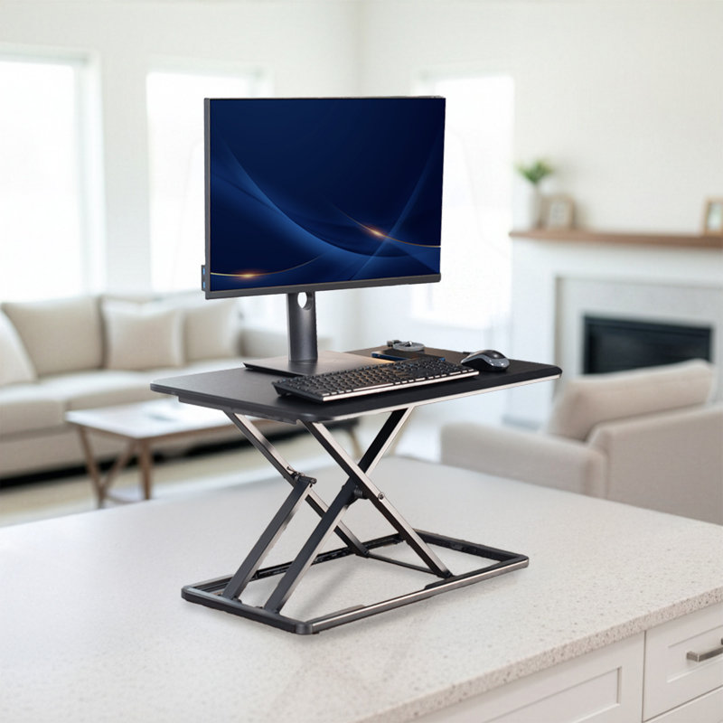 Montant de bureau simple noir