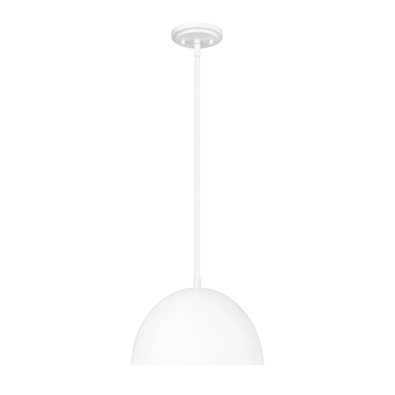 Luminaire suspendu 1 lumière blanc mat Alyvia, Blanc