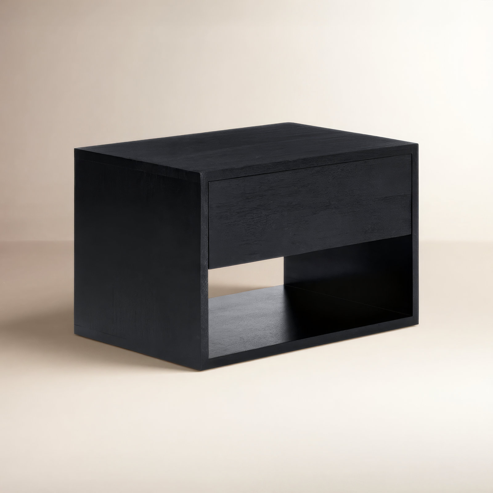 Reni Mango Nightstand, Black
