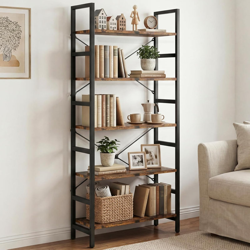 158cm H x 60cm W Metal Etagere Bookcase