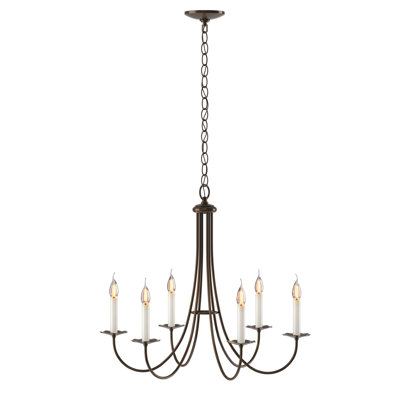 Simple Sweep 6-Light Candle Style Classic/Traditional Chandelier
