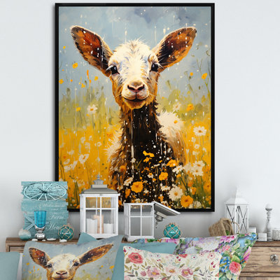 " Cute Goat Portrait In Meadow I "