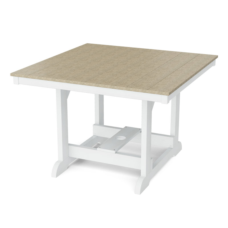 Heritage 5-Piece 44" x 44" Dining Set, Weathered Wood/White