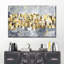 Abstrait doré et argenté sur toile-2115675888