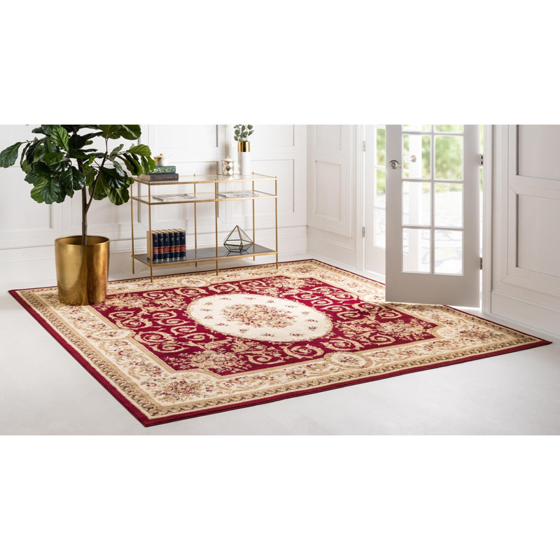 Aracelia Floral Indoor Rug, Square 4'1"