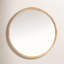 Grand miroir rond tissé en atelier Naturel-315967589