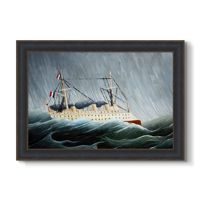 Un navire dans une tempête (Navire dans la tempête), v. 1899 - Henri Rousseau - Toile encadrée sur mesure, 20x28 INNER SIZE