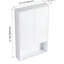 Armoire murale moderne de 24 po pour salle de bain, blanc lustré, charnières à fermeture douce, conception flottante et portes blanches élégantes, montées, convenant au rangement de la chambre à coucher-779649964
