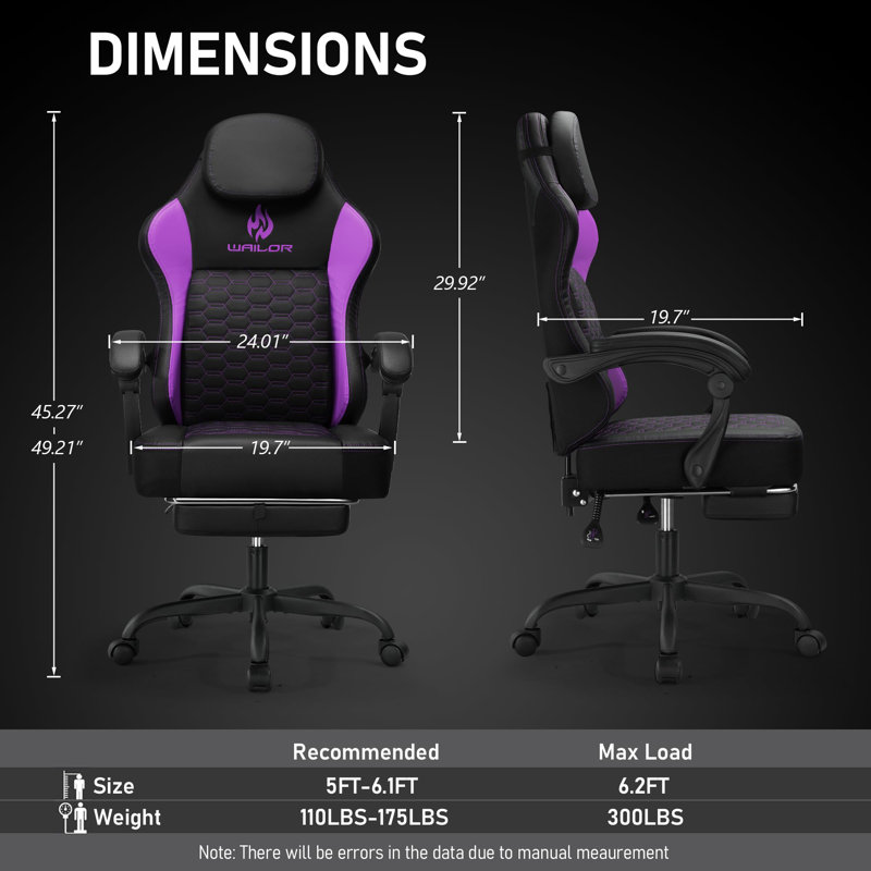 Video Game Chair With Pocket Spring Cushion,gamer Chairs For Adults,video Game Chair Wth Footrest,racing Style Computer Gamer Chair With Headrest And Lumbar Support