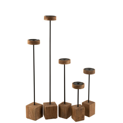 Solid Wood Tabletop Candlestick
