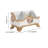 Retro European Style Golden 3 Compartment Remote Control Storage Box Desktop Storage Box