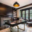 Plafonnier semi-encastré à 1 lumière en métal noir