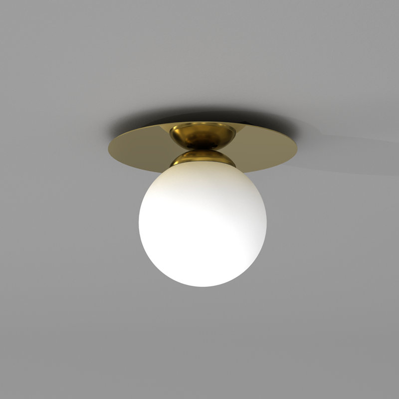 Gilivary Glass Semi Flush Mount, 18cm H x 19cm W x 19cm D