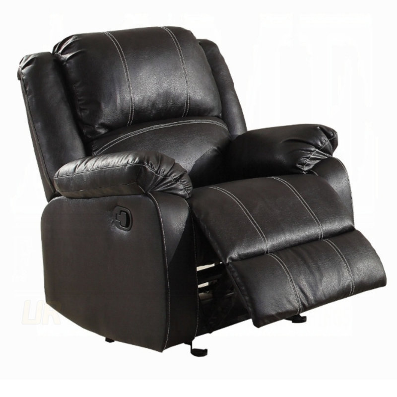 Fauteuil inclinable en cuir synthétique Zuriel avec inclinaison douce, accoudoirs moelleux et support à ressorts ensachés pour un confort ultime