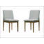 Ensemble de 2 chaises d'appoint en tissu gris clair Natural Tone