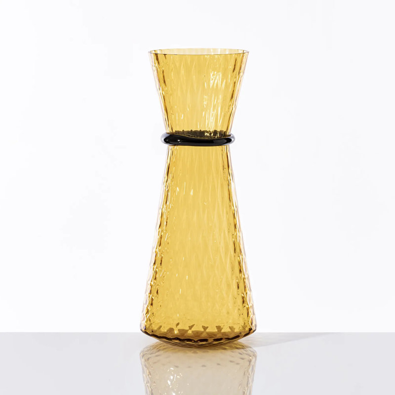 Venini Tiara Balloton Vase, Amber/Horizon